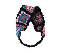 Watreketal Headband,Crochet Colorful Bandana Knitted Hair Kerchief Tie Back for Head Wrap Color Matching Pastoral Turban for Girls Photo