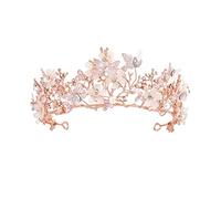 Watreketal Headband,Crystal Flower Hollow Butterfly Woman Princess Tiaras for Bride Fashion Bridal Tiaras for Wedding Birthday Prom