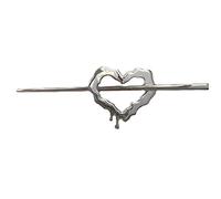 Watreketal Headband,Elegant Metal Heart-shaped Hair Pin Hairpins Fork Sticks Hair Pins Hair Accessories for Women Long Hair