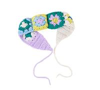 Watreketal Headband,Flower Pattern Crochet Turban Hot Girl Elastic Hair Scarf Knitted Headband for Women Fashion Photo Hair Accessory