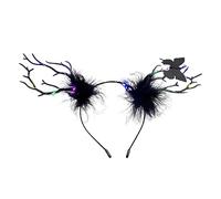 Watreketal Headband,Gothics Antlers Flashing Hairband for Kids Adult Party Costume Day of the Death Glowing Headband Halloween Accessories