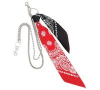 Watreketal Headband,Hip Hop Bandana with Double Layer Waist Metal Wallet Chain Set Contrast Color Square Headscarf Rock Punk Keychain Pants Belt Accessories