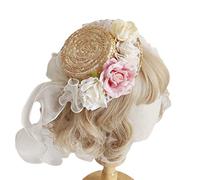 Watreketal Headband,Lightweight Beach Flat Hats Women Foldable Flower Decor Casual Female Hat Sunshade Flat-topped Top Travel for Sun