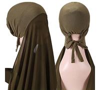 Watreketal Headband,New Popular Pearl Solid Color Heavy Hijab With Bonnet Elastic Rope Use Shawls Veil for Head Covering
