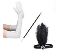 Watreketal Headband,Party Costume Accessories for Women Vintage Rhinestones Headpiece Long Gloves Makeup Party Wear