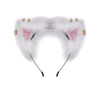 Watreketal Headband,Punk Cat Ear Shape Headband with Golden Ear Studded Decors Hair Hoop Adult Cosplay Live Broadcast Party Headpiece