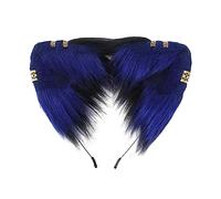 Watreketal Headband,Punk Cat Ear Shape Headband with Golden Ear Studded Decors Hair Hoop Adult Cosplay Live Broadcast Party Headpiece