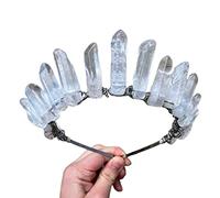Watreketal Headband,Queen Headbands Natural Crystal Hairbands Women's Handmade Hair Accessories for Wedding Party Costume