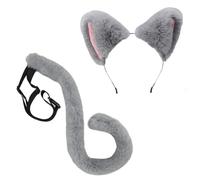 Watreketal Headband,Role Play Cats Ear Hair Hoop&Tail Woman Teens Headband Makeup Headband for Live Broadcast Cartoon Carnivals Hairband