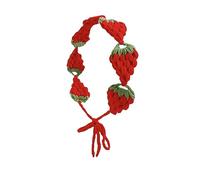 Watreketal Headband,Sweet Girls Crochet Strawberry Headband Winter Windproof Headband Tie Back Camping Headwrap Teens Lovely Hair Headband