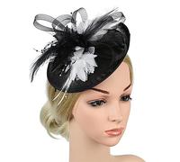 Watreketal Headband,Tea Party Fascinator Headband KentuckyDerbyHat for Women Mesh Flower Headpiece Dress Hat Lady Wedding Bowler