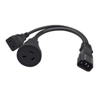 Watreketal IEC320 C14 To 1-15R+AU Y-Type Splitter Cord IEC 320 C14 Male To Nema 1-15R+AU10A/16A Female Power Adapter Cable