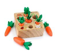 Watreketal Kids Game Cute Carrot Toy Multifunctional Accessories Educational For Play Preschool Table Toy Best Gift Carrots Harvest Shape Size Sorting Game Wooden