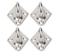 Watreketal Kitchen Eye Plate Hook Stainless Steel Heavy Duty Ceiling Wall Mount Hanging Hardware Fitting for Swing Marine Boat 4pcs Ceiling Wall Mount Hook