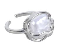 Watreketal Korean Crystal For Women Shining Opal Irregular Open Rings Vintage Geometric Y2K Trend Fashion Finger Jewelry Crystal Silver Adjustable Natural Stone Rings Open Silver