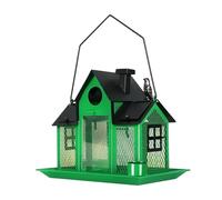 Watreketal Large Capacity Outdoor Bird Feeder with Double Suet Cage Solar Power Wild for Attracting Various Birds Hanging House