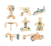 Watreketal Matching Fine Motor Skills For Boys Girls Disassembly Toy Set Building Construction Matching Game Wooden Nut Repair