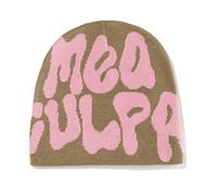 Watreketal MEA Culpa Beanie Hat,Letter Print Beanies MEA Y2K Beanies,Skull Cap Beanie Knit Hat for Woman Men, Knit Cap for Unisex