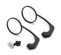 Watreketal Motorcycle Rearview Side Adjustable End Rearview Side 1 Pair Suitable for 10mm Handlebars Motorcycle Rearview Round