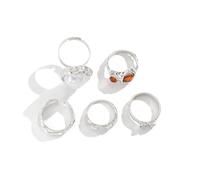 Watreketal Multipurpose Flower Rings Featuring Adjustable Designs With Stylish Imitation Pearls For Fashionable Women Ladies Unique Open Rings