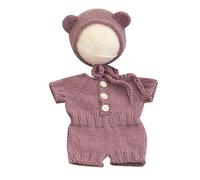 Watreketal Newborn Romper With Hat Unique Bear Clothing Set Charming Attire For Baby Portraits Costume Photography Props For Newborns Outfit Newborn Photography Set