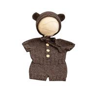Watreketal Newborn Romper With Hat Unique Bear Clothing Set Charming Attire For Baby Portraits Costume Photography Props For Newborns Outfit Newborn Photography Set