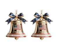 Watreketal Patriotic Bells Ornament For Christmas Tree Decoration Handmade Commemorative Accessories Pendant Accessory Christmas Tree Hanging Decoration