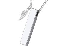 Watreketal Pet Cremation Urn Pendants Angelic Wing Locket Necklace Ashes Container Holder Necklace Memory Jewelry Container Pendants