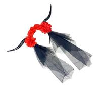 Watreketal Punk Antelope Horn Hairband For Halloween Party Gathering Flower Hairhoop Adult Women Roleplaying Costume Accessories Cosplay Costume Headband