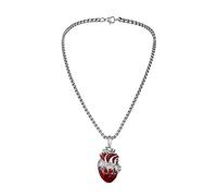 Watreketal Red Human Heart Pendant Necklace Openable Box Clavicle Chain Dainty For Women Girl Birthday Present Heart Pendant For Women