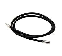 Watreketal Rubber Rope Necklace With 3mm Black Stainless Steel Clasp 18-inch Necklace Chains For Jewelry Making
