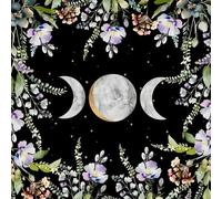 Watreketal Sacrifice Divination Cloth Moons Star Flowers Tarots Game Tablecloth For Tabletop Game Lover Spiritual Cloth