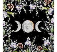 Watreketal Sacrifice Divination Cloth Moons Star Flowers Tarots Game Tablecloth For Tabletop Game Lover Spiritual Cloth