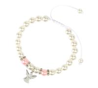 Watreketal Silver Crosses With Peach Pearls Accent First Communion Jewelry Keepsakes Peach Bead Pearls Elegant First Communion Accessories
