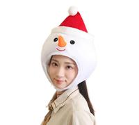 Watreketal Snowman Hat For Christmas Celebration Unisex Cotton Stuffed Caps Everyone Soft Padded Headwear Party Costume Plush Santa Hat Adults