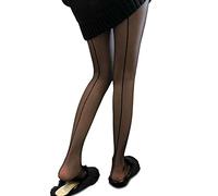 Watreketal Socks,Women Sexy Vintage See Through Pantyhose with With single Seam Vertical Stripe Shrimp Line Sheer Tights Retro Silky Thin Bottoming Stockings