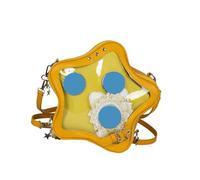 Watreketal Star Shaped Itabag Multi-Purpose Backpack Crossbody Bag Shoulder Bags for Anime Display Pu Leather Daypack Satchels Ita Pins Display Single Shoulder Crossbody