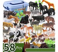 Watreketal Statue Figure Animal Model Jungle World Decorative Hobby Collections Baking Accessories Class Reward For Kids 3+ Table Figurines For Living Roomtable Figurine Display Home Decor