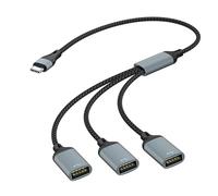 Watreketal Type C Male To 3 USB 2.0 Female Connector Replacement For Laptop Computer Type C To 2.0 Adapter Charging Extension Cord