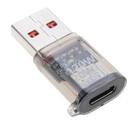 Watreketal Type-C To USB A Converter With Light 120W Charging 10Gbps Data Transfer USB-A Extender Clear Shell Adapter Compatibilities