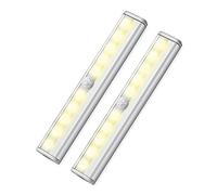 Watreketal Under Cupboard Lights, 10 LED Motion Sensor Lights for Closet, Cabinet, 10 LED Light Strip, Night Light Motion Sensor Light