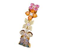 Watreketal Unique Adjustable Four Leaf Grass Opening Eye Catching Finger Jewelry Date For Daily Four Leaf Grass Diamonds