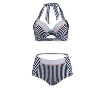 Watreketal Women Stripe Bathing Suits Pro-skin 2Pcs Low Waist Swimsuits Adjustable Strape for Swimming Wading Sport Vacation High Cheeky Sets for Women Girl Lady