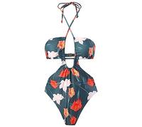 Watreketal Womens Split Two-Piece Bikinis Swimsuit Comfortable Printing Tummy Control Swimming Suit Push Up Wrap Beachwear Bikinis Swimsuit Set