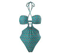 Watreketal Womens Split Two-Piece Bikinis Swimsuit Comfortable Printing Tummy Control Swimming Suit Push Up Wrap Beachwear Bikinis Swimsuit Set