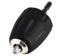 Watris Veiyi Quick Release Drill Chuck, 3/8-24 UNF 0.8 mm-10 mm Keyless Drill Chuck Clip, with 1/4 Inch Hex Shank Drill Adapter