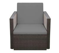 Watrproof Rattan Replacement Cushion Pads for Garden Patio Furniture Zipped & Washable Covers for Sofa, Dining, Corner Sets (Gray, 50 x 50 x 10 cm)