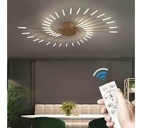 WatSKY Modern Fireworks Design LED Ceiling Light, Dimmable, Gold, 42 Heads, 84W, Indoor, Multi-purpose Room