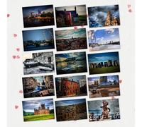 WATSKY UK LOMO Postcard, London Landmarks, London Eye, Big Ben,Stonehenge Box Cards (Pack of 15)