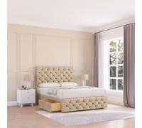 Watson Coniston Bed Set ,No Drawers Mattress & 54" Headboard Sloomy Cream Small Single
